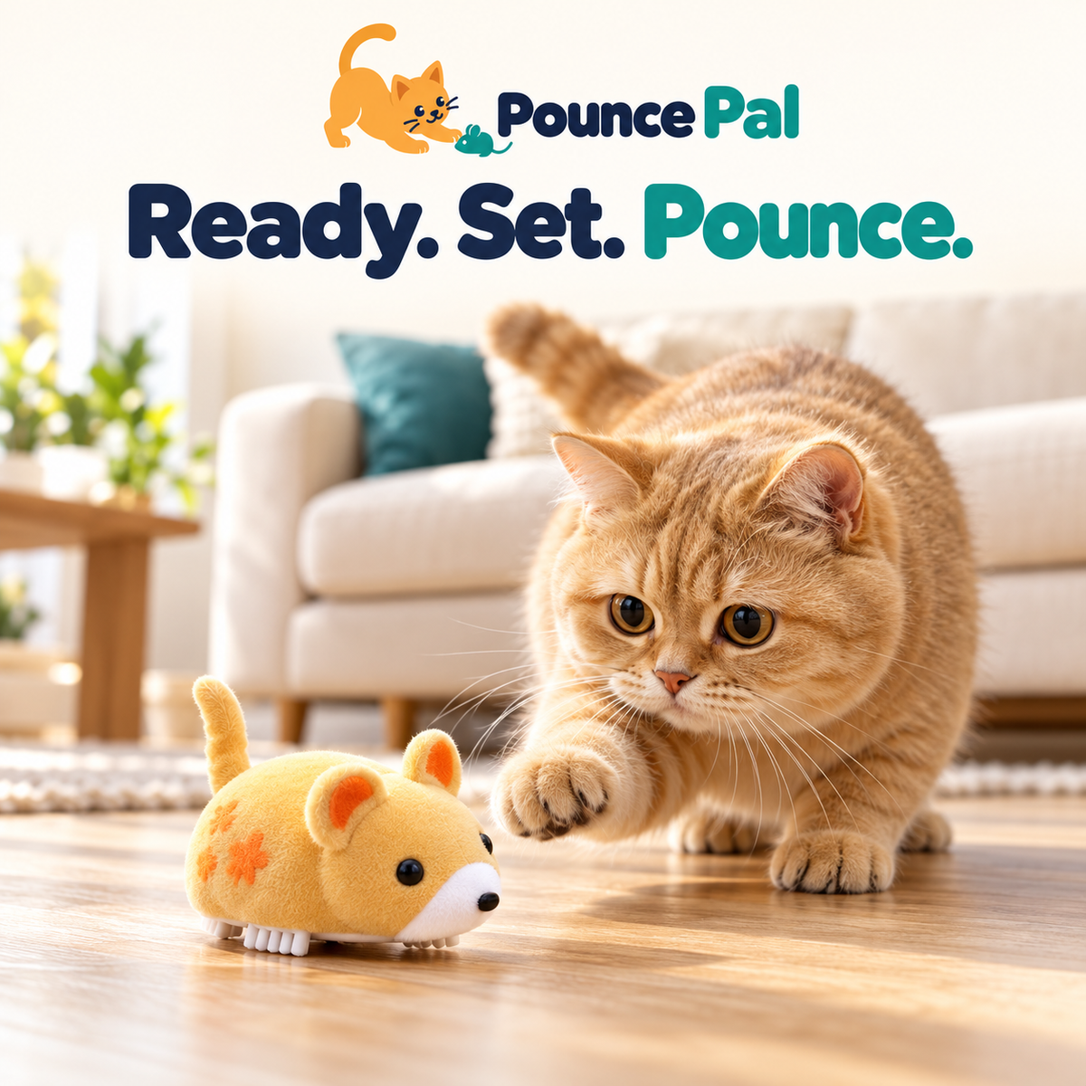 Interactive Cat Toy Electric Cat Toy Mouse Interactive Electric Hamster Cat Toy Self-Moving Obstacles Avoid