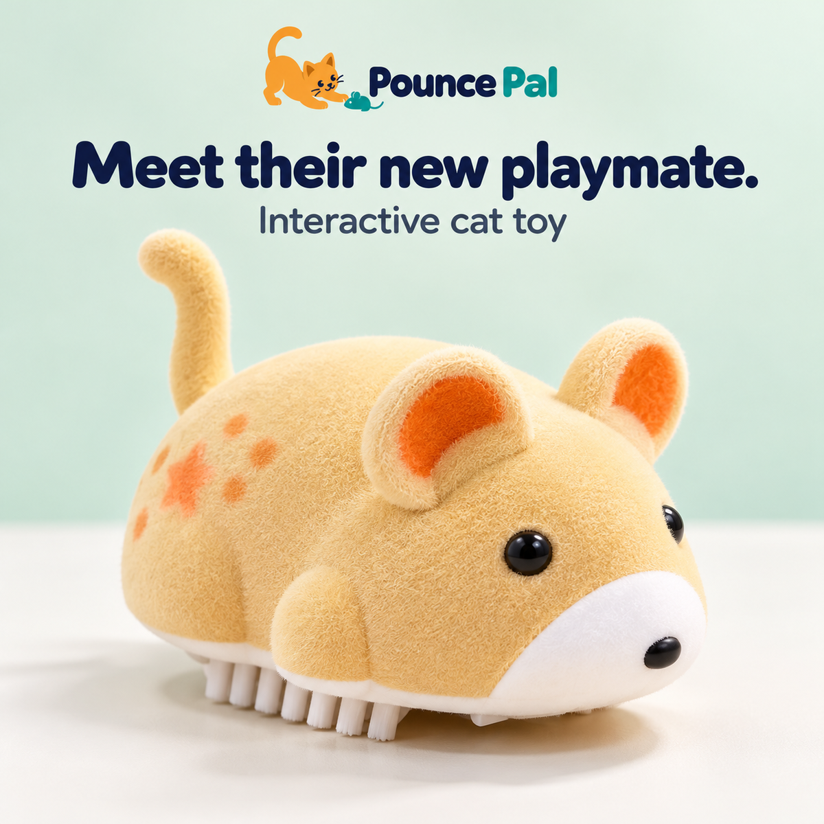 Interactive Cat Toy Electric Cat Toy Mouse Interactive Electric Hamster Cat Toy Self-Moving Obstacles Avoid